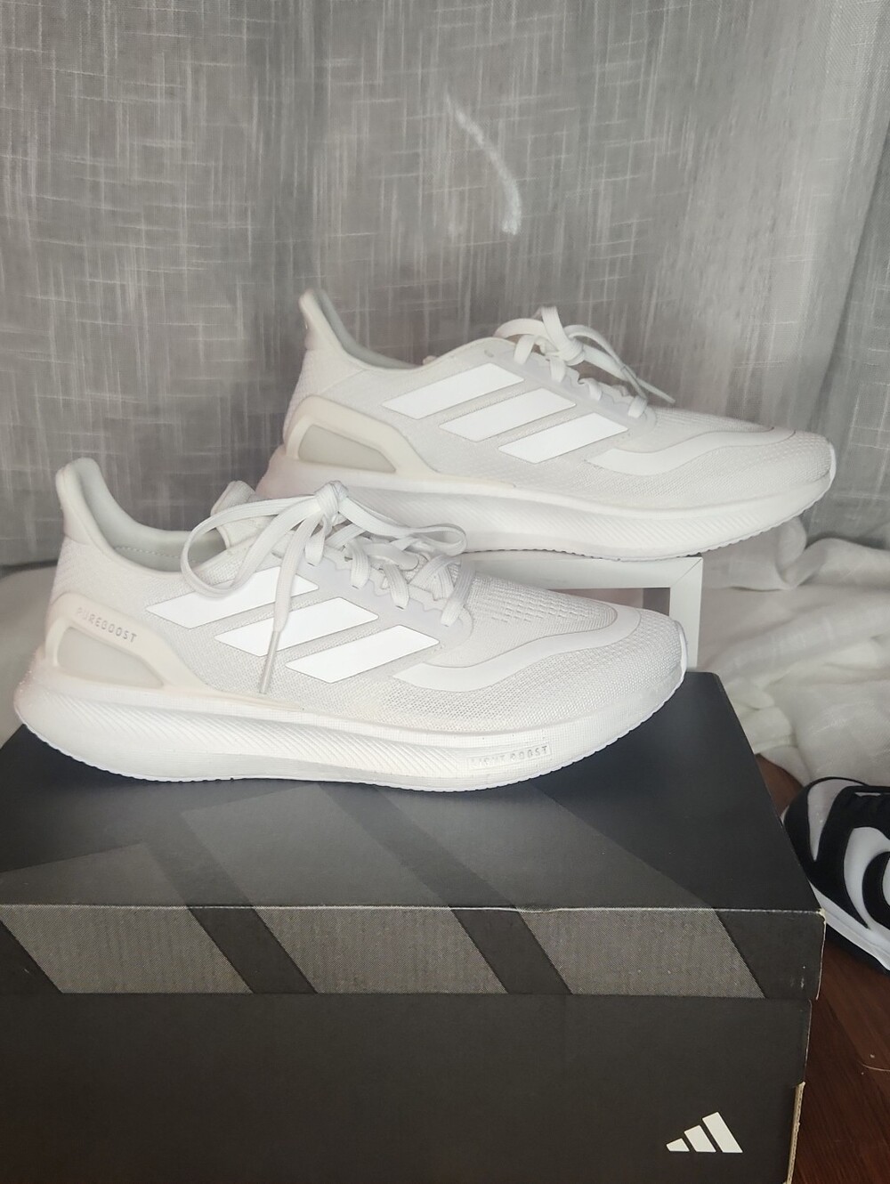 Adidas Pureboost 5 W Triple White Running Shoes Women's Size 9 NWB ID3619